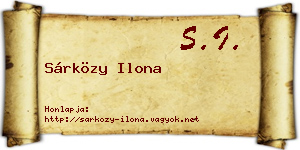 Sárközy Ilona névjegykártya